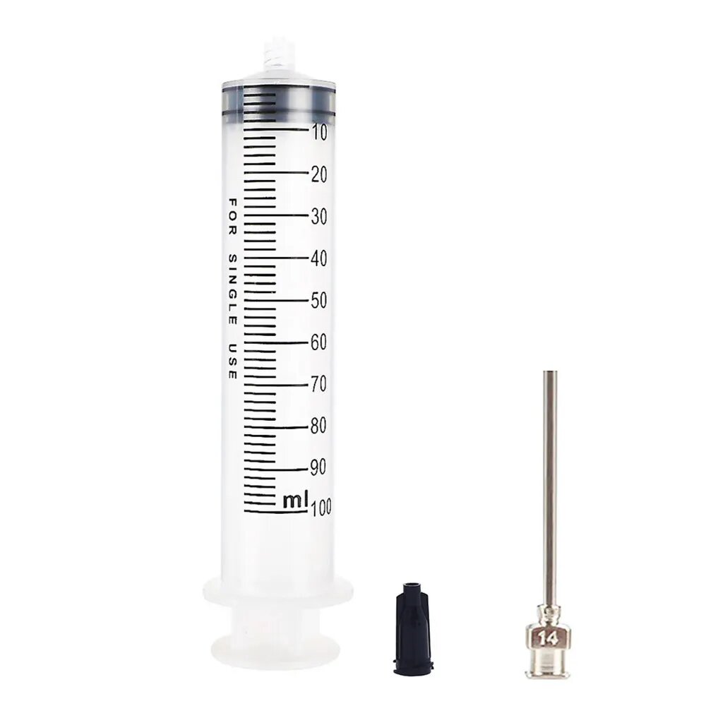 Шприц MEDICUS NOVIT ін'єкційний 3-х компонентний одноразовий стерильний 100мл Luer Lock з голкою 14G (2,1х30мм)